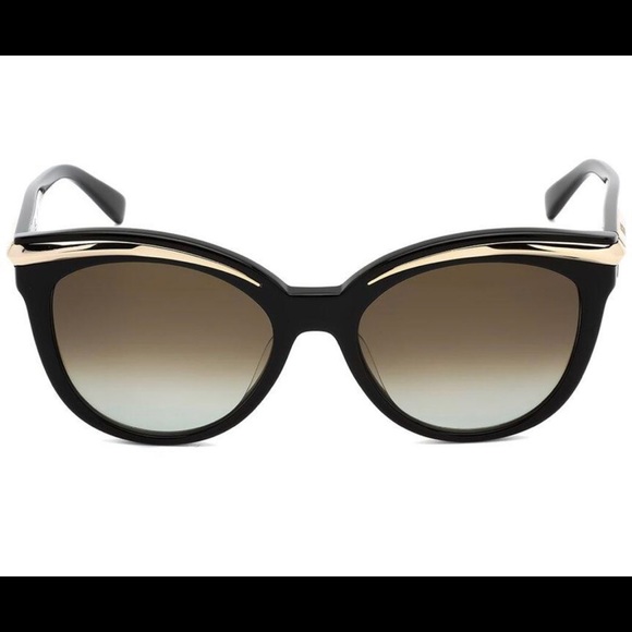 MCM 55mm Cat Eye Black & Gold Sunglasses Brand New includes case - Picture 2 of 3